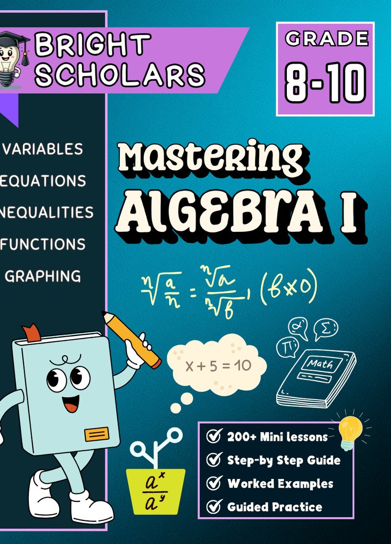 Bright Scholars Mastering Algebra 1 workbook cover