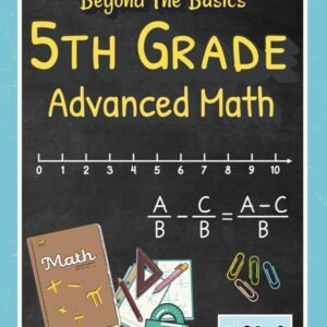 5th Grade Math Book 1 workbook cover, fractions and decimals practice for fifth grade