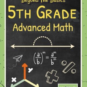 5th Grade Math Book 2 workbook cover, fractions and decimals practice for fifth grade